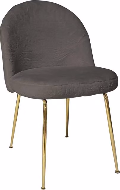 Set di 2 sedie moderne in tessuto grigio con gambe in metallo MOBILI 2G