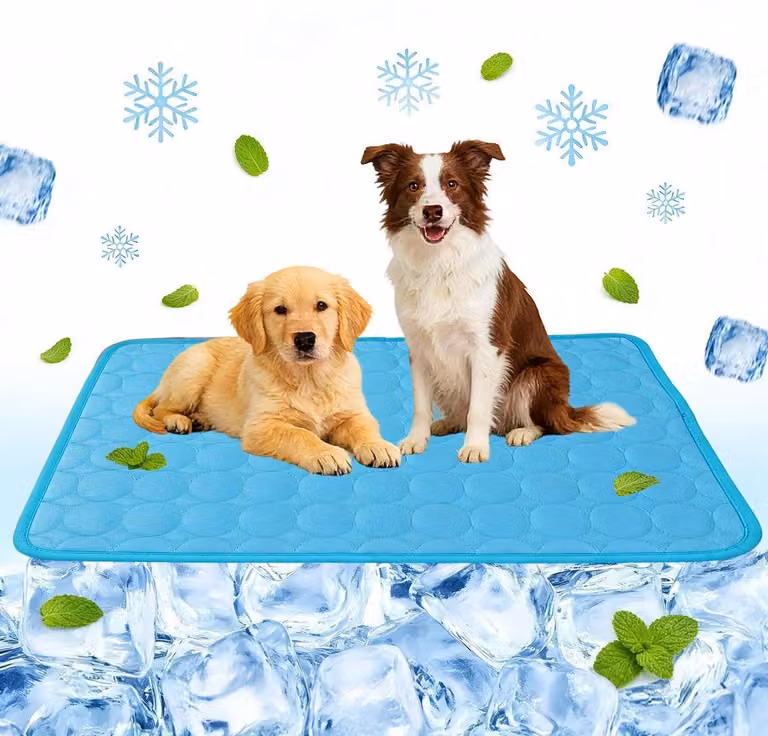 Tappetino refrigerante per cani, taglia XL, 100 x 70 cm, colore blu