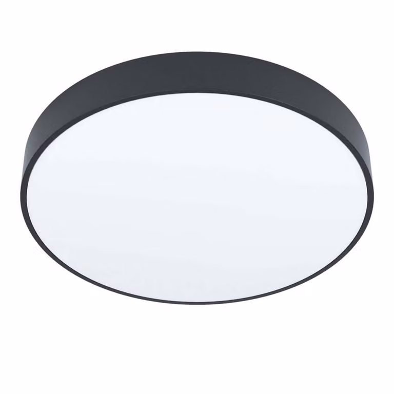 Plafoniera Contemporanea Zubieta A Acciaio Nero Led Integrato 14,6W 2700 6500K