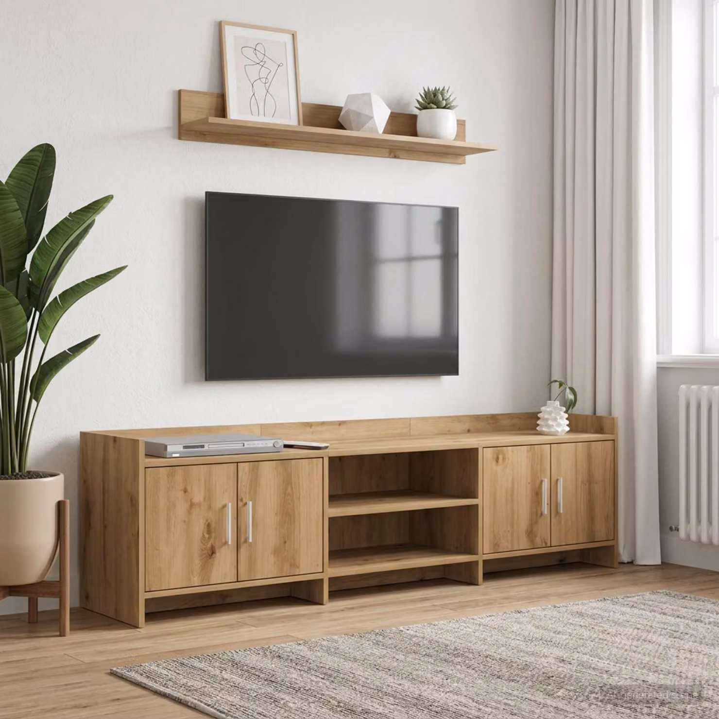 Mobile TV vidaXL Rovere Artigianale Marrone L: 168 cm, P: 33 cm, H: 47 cm