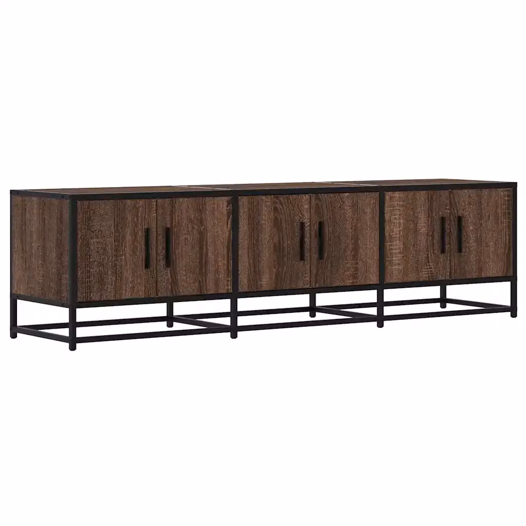 Mobile TV stile industrial vidaXL in legno e metallo marrone L/P/H: 150 x 35 x 41 cm – 2