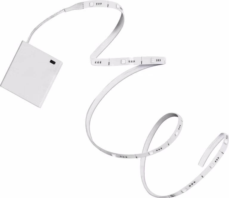 Strisce flessibili colorate a batteria OSRAM da utilizzare in vari ambienti, con telecomando, 5 m, rosso-verde-blu, dimmerabili, IP20, bianco, plastica, lampadine non sostituibili