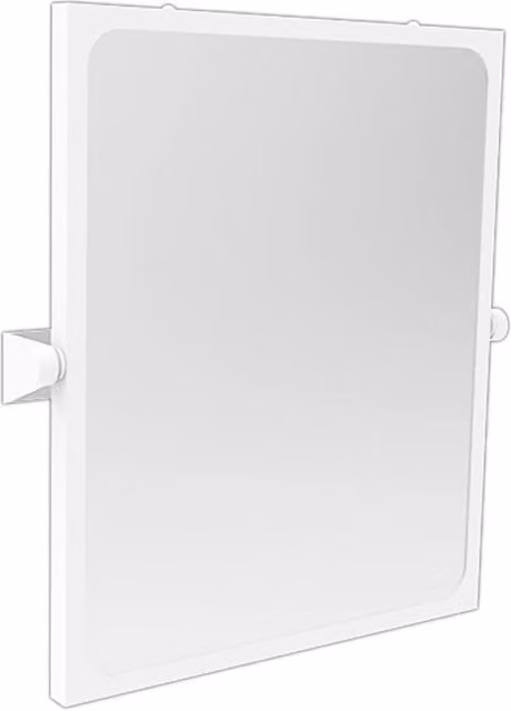 Specchio reclinabile 46x56 cm rivestito standard antibatterico, bianco