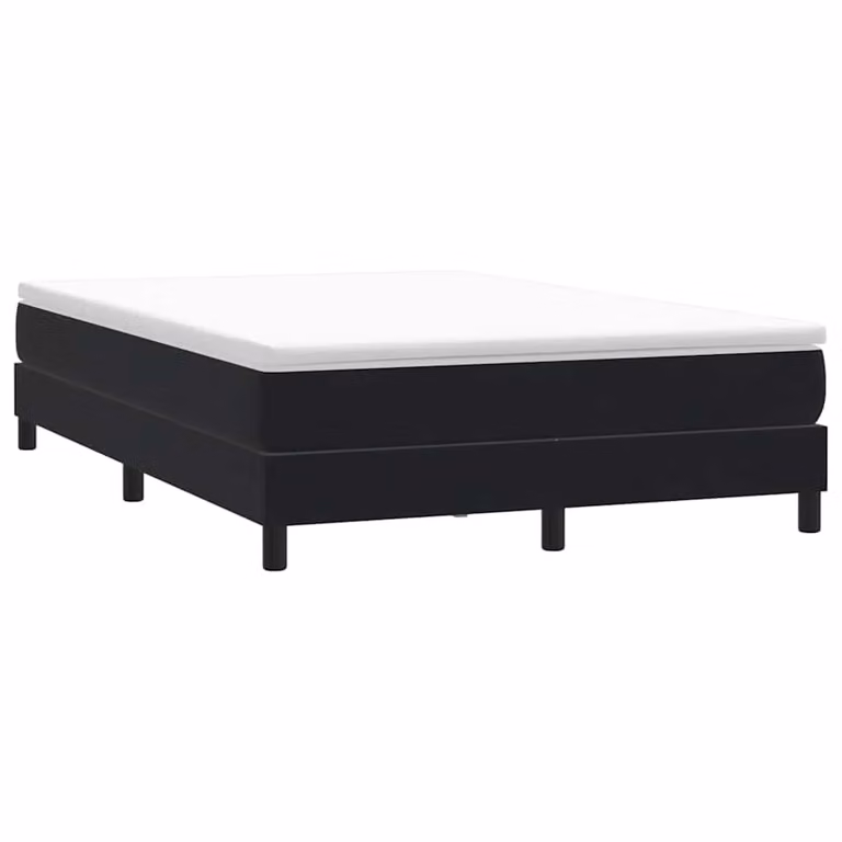 vidaXL Giroletto a Molle in Velluto Nero L: 163 cm, P: 213 cm