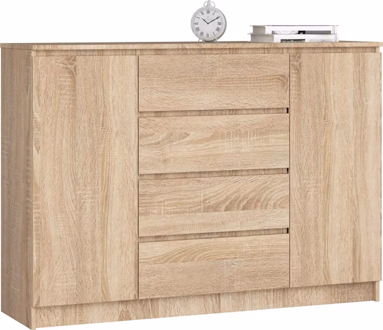 Akord Mobile 2 Ante 4 Cassetti Rovere Sonoma 138X40X99 Cm