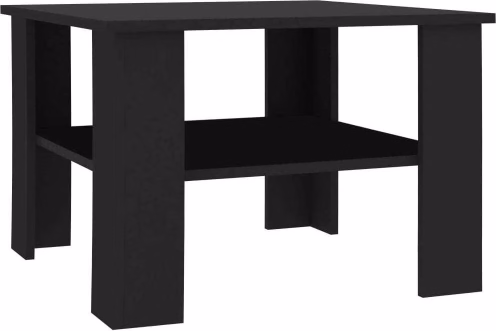 Tavolino da Salotto Nero 60x60x42 cm in Legno Multistrato