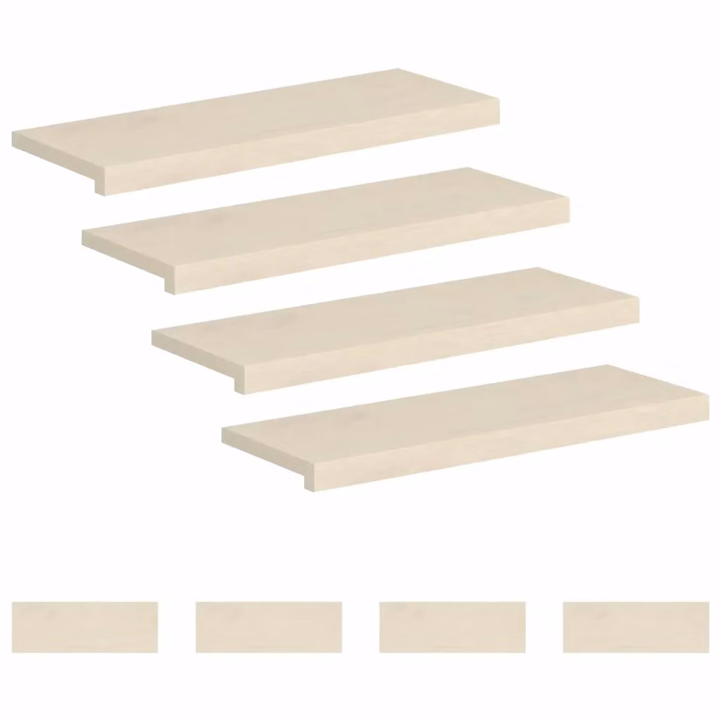 Set di 8 gradini per scale vidaXL in legno effetto rovere bianco, L 80 x P 25 x H 2 cm – 2