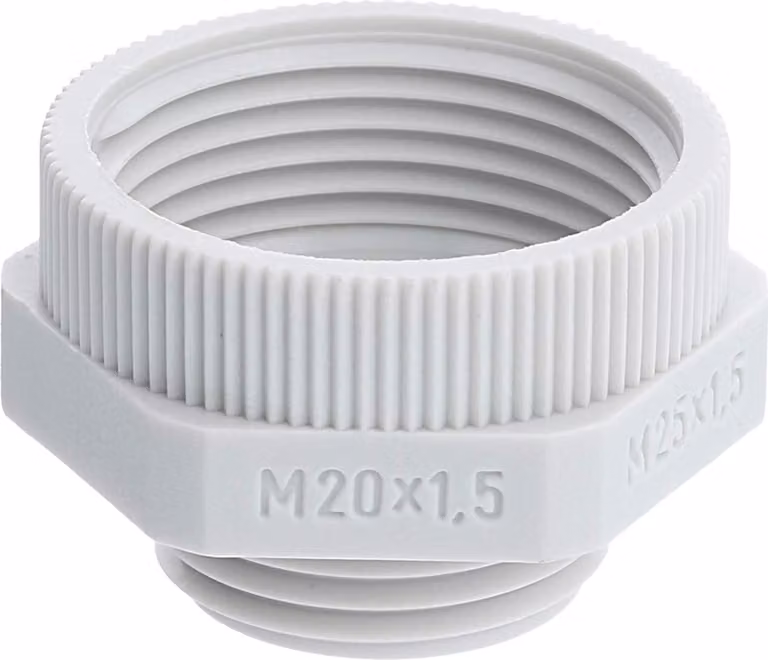 WISKA Raccordo M/M da M20x1,5 a M25x1,5 KEM-M20/M25 esagonale in poliammide (PA) filettatura di collegamento 9,0 mm - 1 pezzo