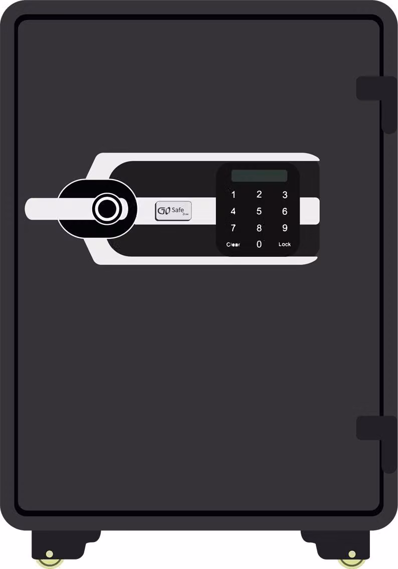 Olymp GOsafe FS-Tresor 5600FP mit Code, FP 90kg schwarz (Speditionsversand)