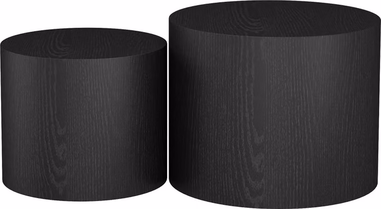 Set di tavolini Vicco Giva Nero 48 x 48 cm, Model 51638