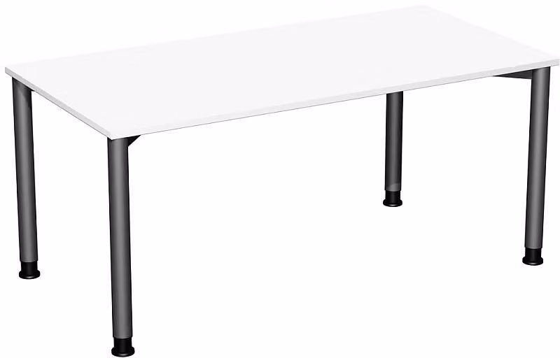 Scrivania regolabile in altezza, 1800x800x680-800, acero/argento