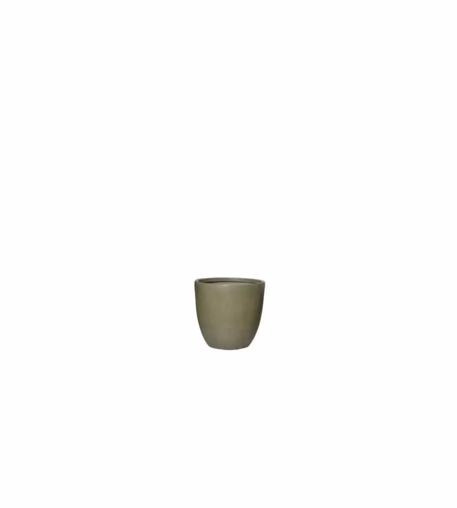 Tyler Vaso Rotondo Marrone Ø24 cm Fibra Clay per Piante Interni Esterni