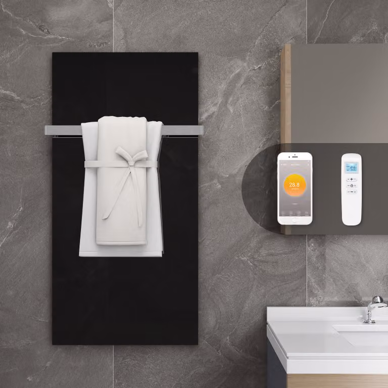 QH-GD Pannello a infrarossi in vetro serie Black 60 x 120 cm - 700 watt