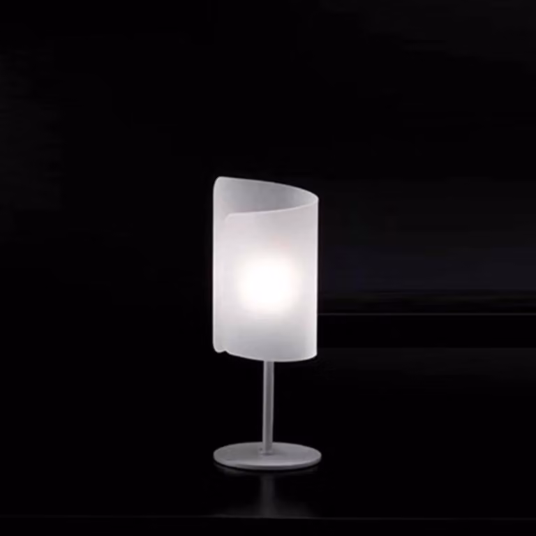 Selène Lampada da comodino PAPIRO, Alluminio / Grigio / Zincato, Soggiorno / Sala da pranzo, Metallo, Moderno, Lampada da tavolo