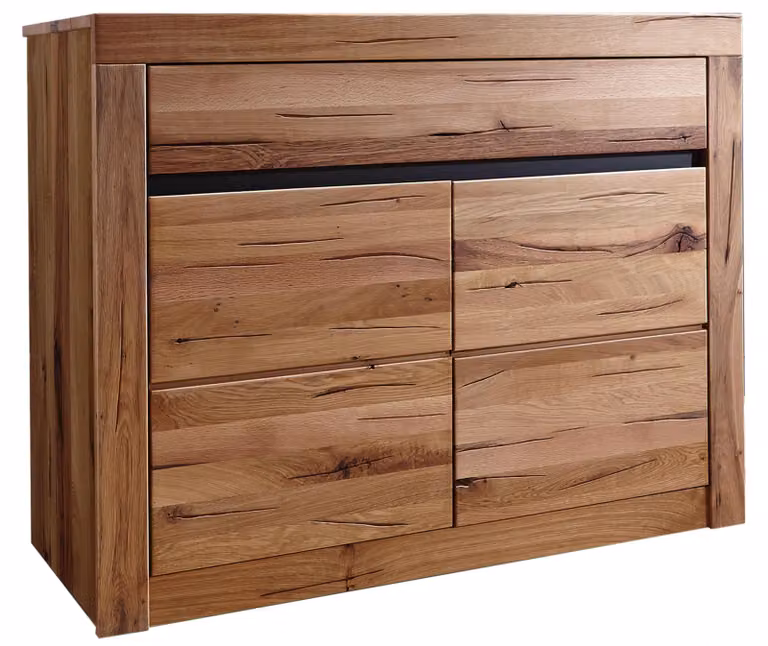 MASSIVMOEBEL24 | Credenza in legno di quercia selvatica / cerro 108x43x80 oliato naturale MONTREUX #150