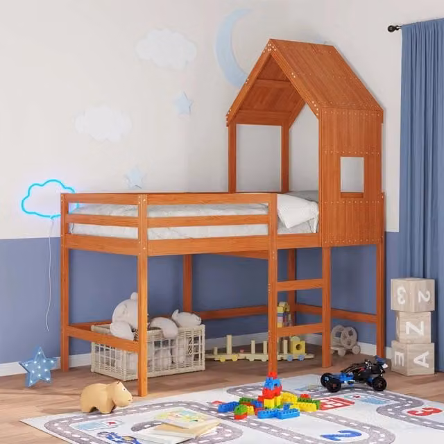 Struttura per letto soppalco Marrone Cera 90 x 190 cm 3422776