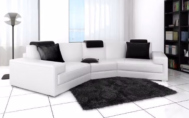 Divano angolare imbottito, set divano angolare, divano in pelle, modello D3303A