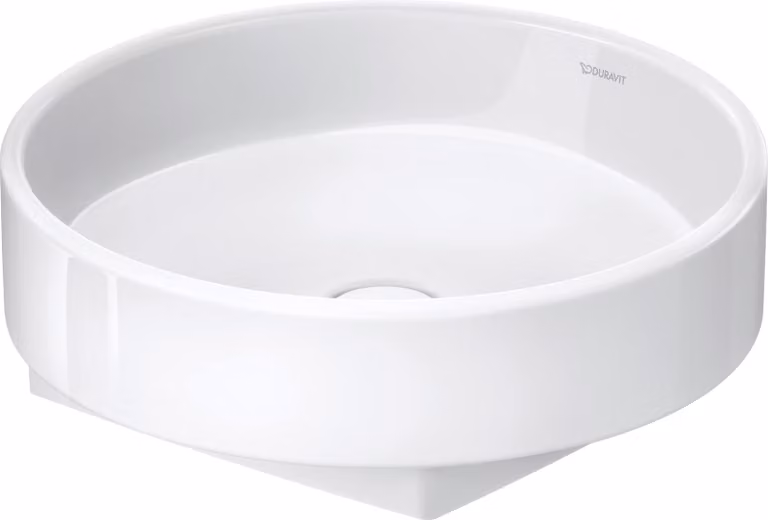 Duravit Balcoon vasque à poser, polie, sans trou pour robinet, ronde, diamètre 450mm, 240945AA79, 240945AA79