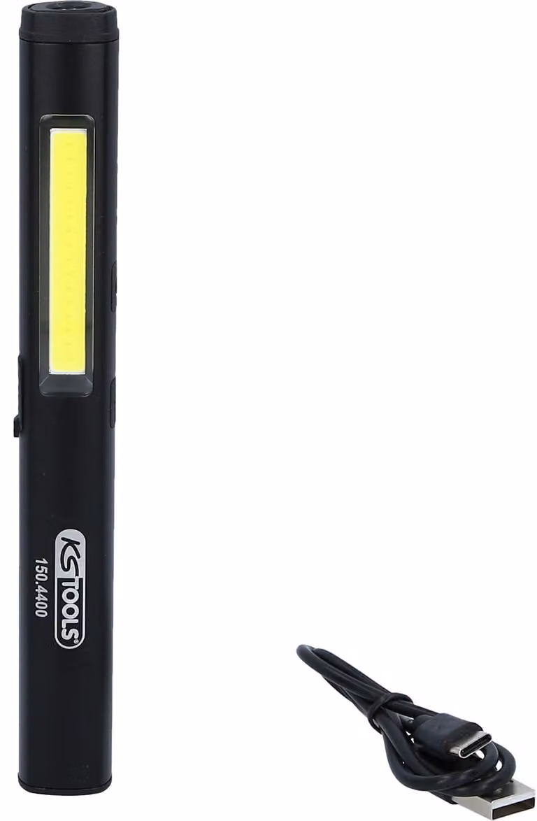 KS Tools LED COB Lampada di ispezione a strisce da 350 lumen con LED spot UV e puntatore laser