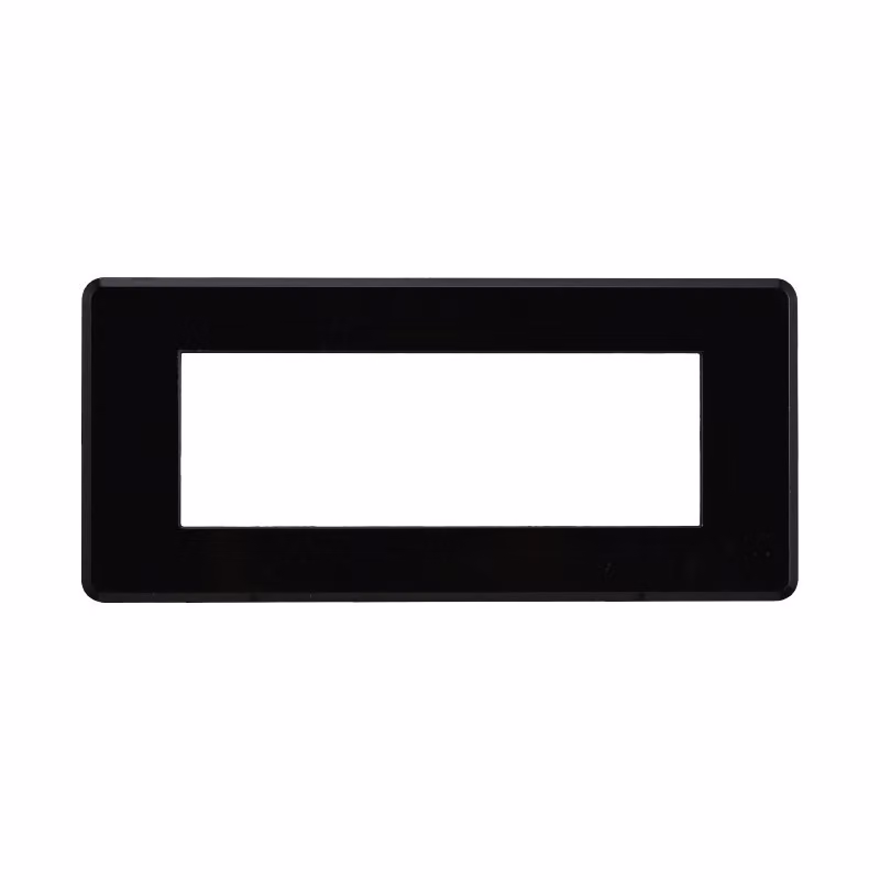 ETTROIT AN87602 Placca Slim Sottile 6P Serie Moon Colore Nero Compatibile Con Bticino Axolute Air