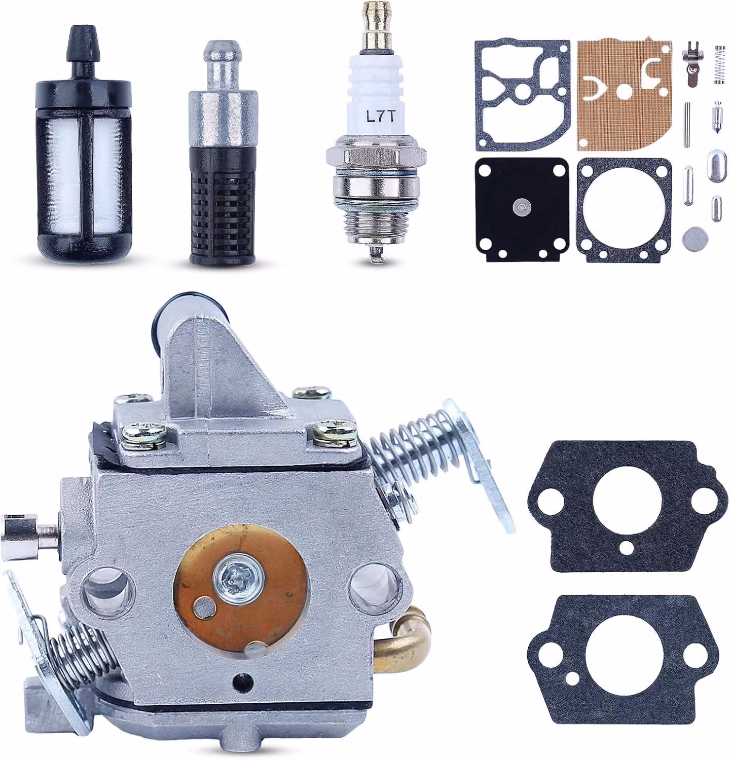 Carburatore per motoseghe Stihl 017, 018, MS170, MS180, ricambio, realizzato con materiali resistenti, compatibile con motoseghe