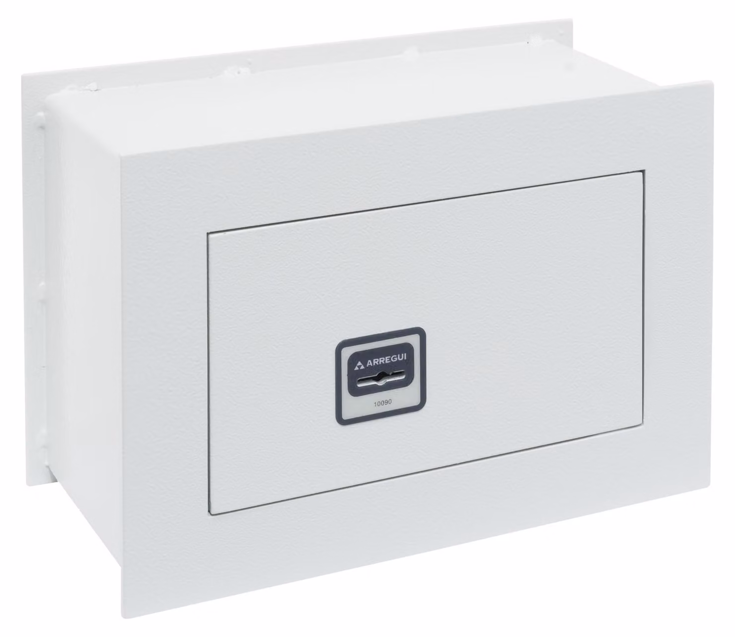 Cassaforte da parete con serratura a chiave - 20 x 30 x 15 cm - Capacità: 5 litri - Acciaio legato - Grigio chiaro - Staffa per montaggio a parete