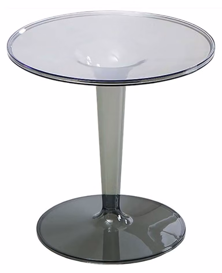 Tavolino rotondo - Stile scandinavo minimalista - Acrilico trasparente - 48 x 48 x 48 cm