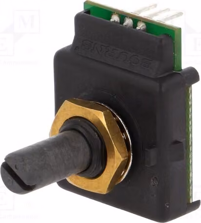 1 encoder: incrementale, 10 VDC, montaggio a traversa (THT), 24 poli, 6 impulsi per rotazione, 10 mA, modello ECW0J-B24-AC000
