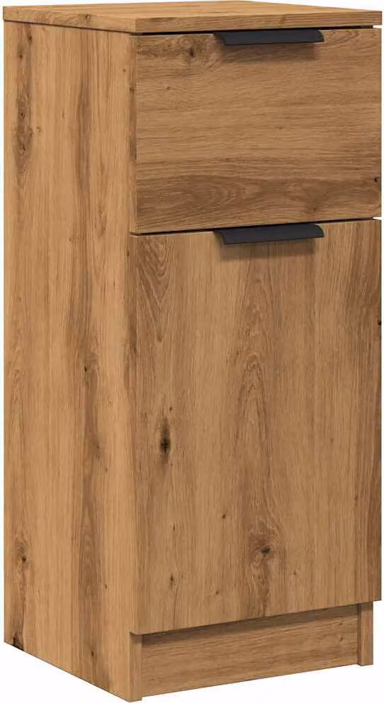 Credenza Rovere Artigianale 30x30x70 cm in Legno Multistrato