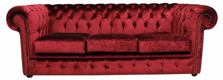 Chesterfield Design Luxus Polster Sofa Couch Sitz Garnitur Leder #251