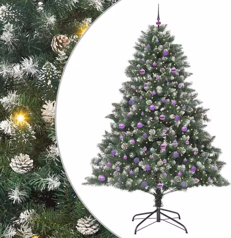 Albero di Natale artificiale con 300 LED Verde 240 cm