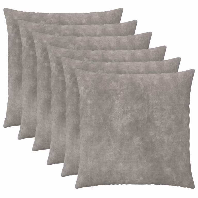vidaXL Federa 6 pcs HEERLEN Grigio Chiaro 80 x 80 cm