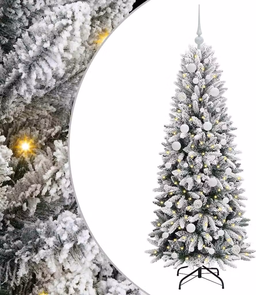Albero di Natale artificiale con 150 LED Bianco 150 cm