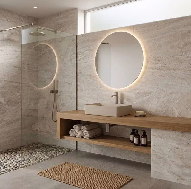 Lavabo rettangolare Rak Ceramics Feeling Beige Matt