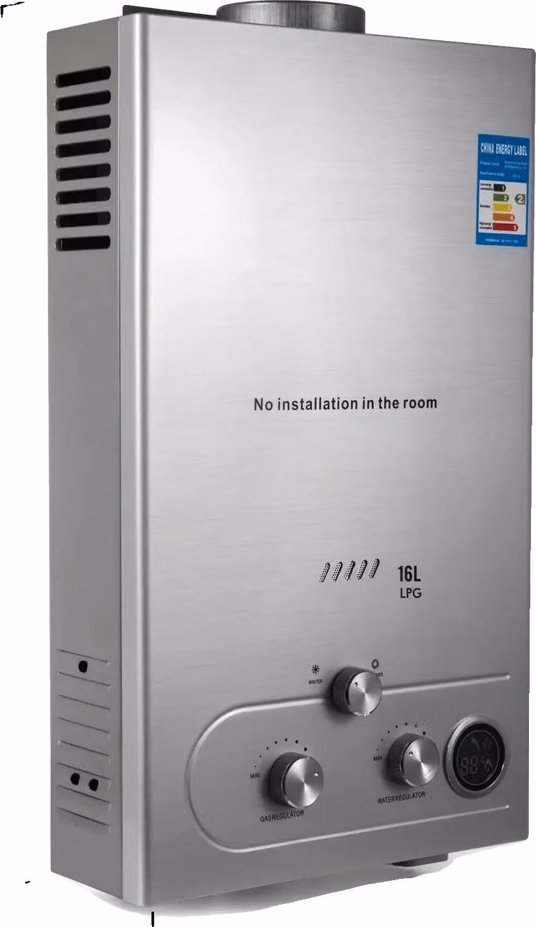 Scaldabagno, Riscaldamento rapido, Struttura in acciaio inox, 16L