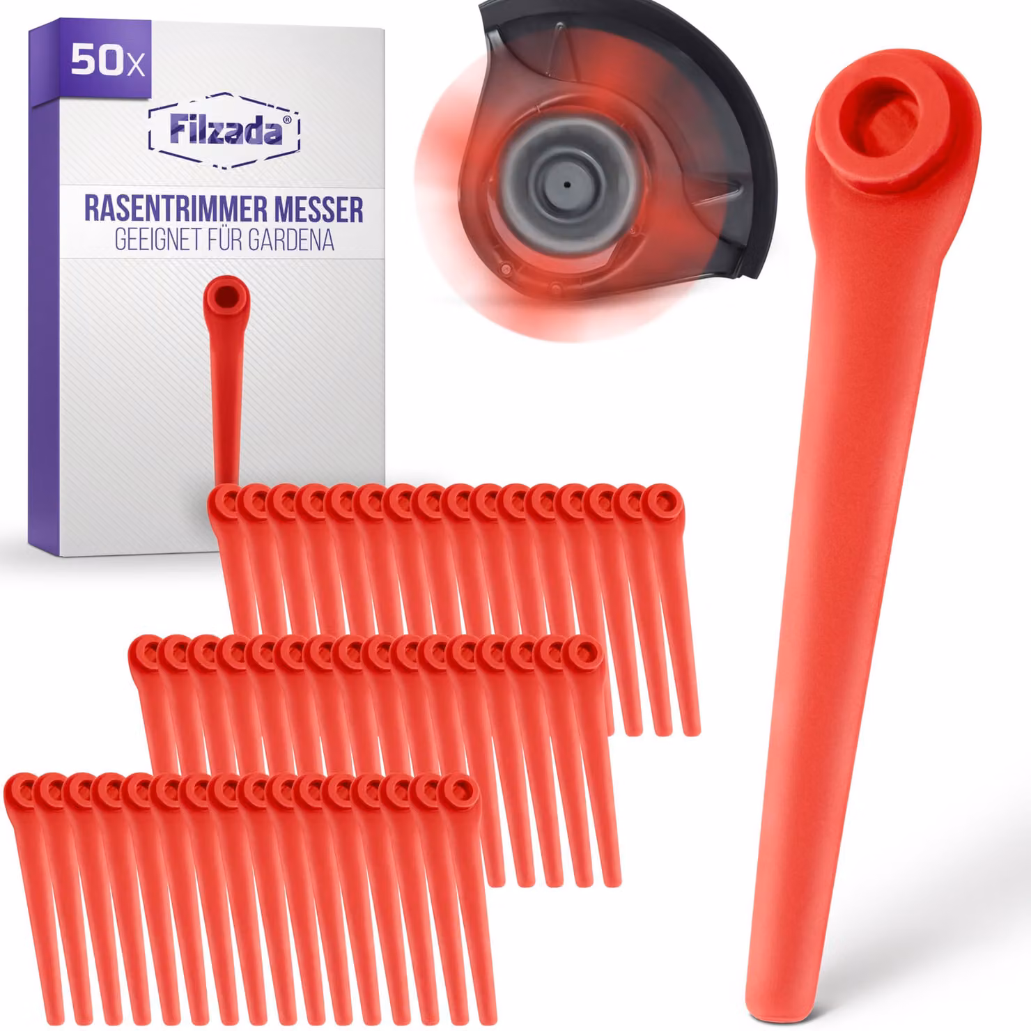 Filzada® 50x, lame per tagliaerba adatte ai bordatrici Gardena