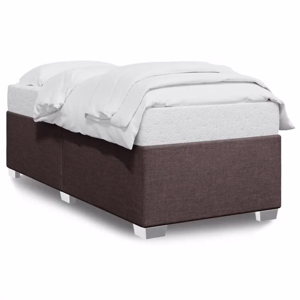 Giroletto vidaXL senza materasso in tessuto marrone scuro L/P: 90 x 190 cm – 2
