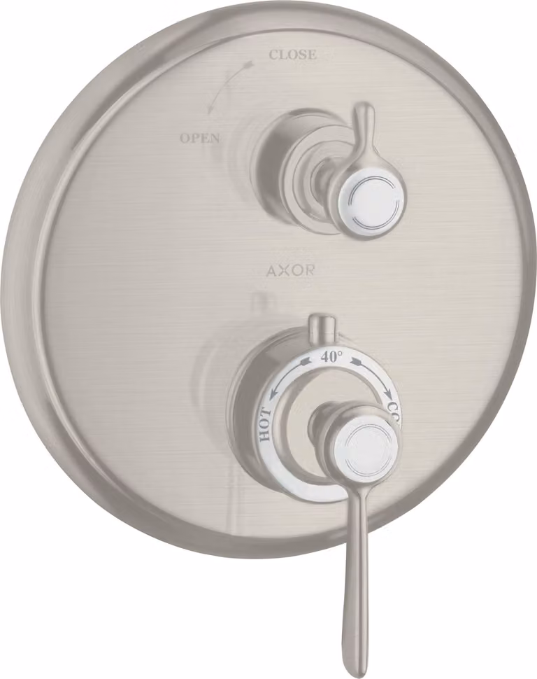 hansgrohe AXOR Thermostat Montreux encastré avec robinet d'arrêt, béqu'ille, 1 consommateur, 16801800, 16801800