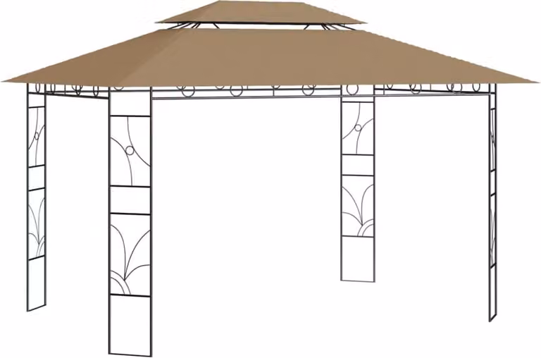 Pavillon Living Store, dimensioni 4x3x2,7 metri, colore beige, grammatura 160 g/m²