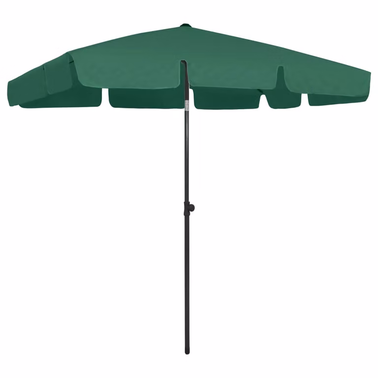 The Living Store Ombrellone da spiaggia verde 200x125 cm