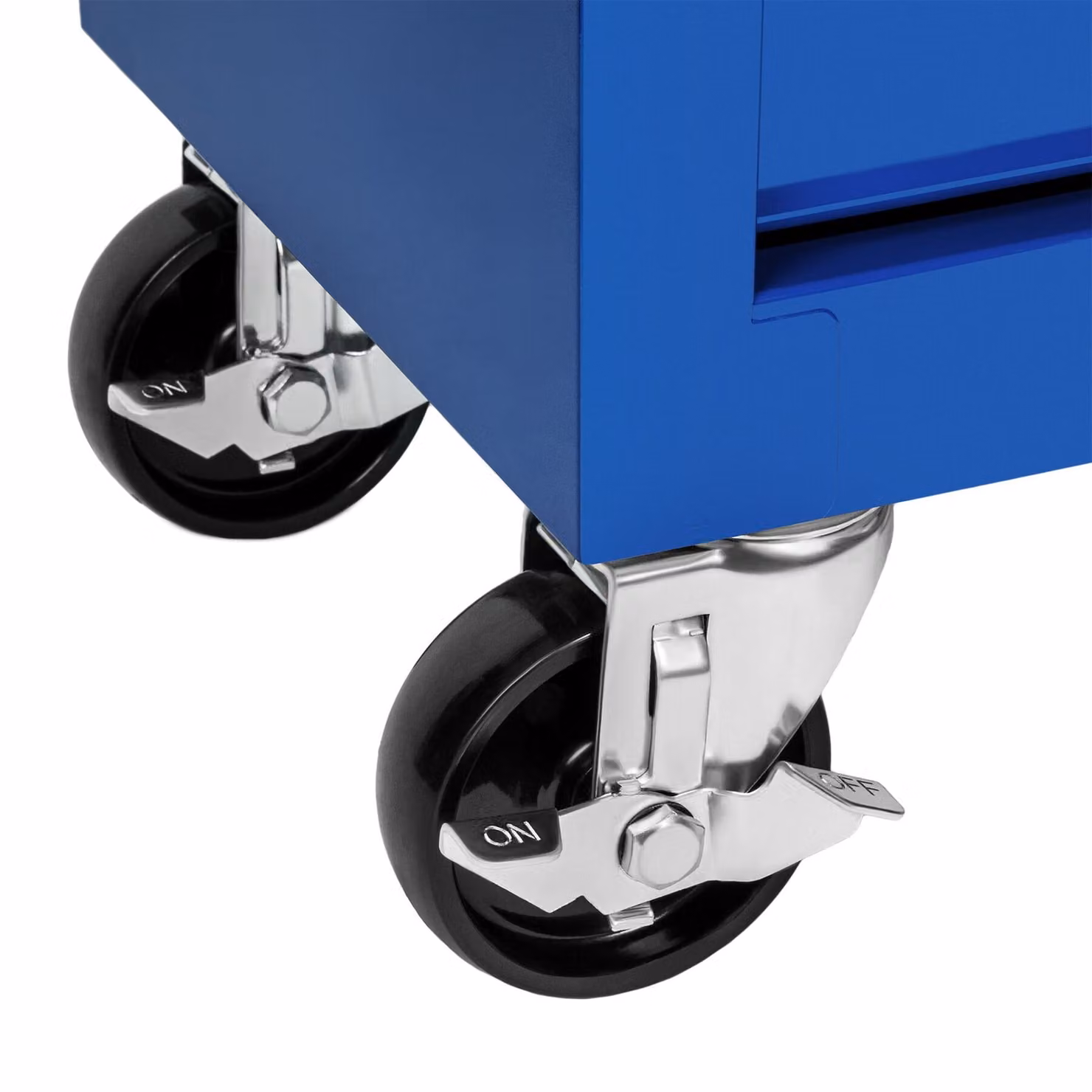 Carrello portautensili tectake in acciaio e plastica con ruote, blu, L: 82 cm, P: 44 cm, H: 90 cm – 1