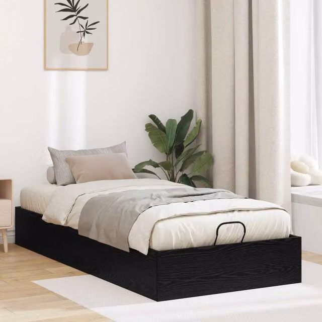 Letto ottomano Rovere Nero 80,5 x 200 cm Legno ingegnerizzato 3409262