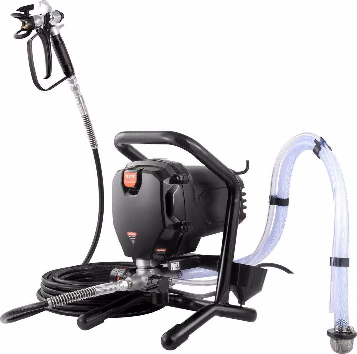 Sistema di verniciatura ad alta pressione senza aria - 750W - 3000 PSI - Pistola a spruzzo - Verniciatrice ad alta pressione - con tubo ad alta pressione da 15 metri