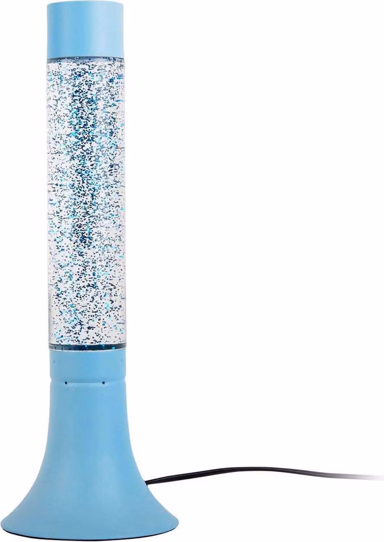 Leitmotiv - Lampada da tavolo Astro Glitter - Azzurro - Ø13cm Lampada da tavolo - Lampada da comodino, soggiorno, camera da letto