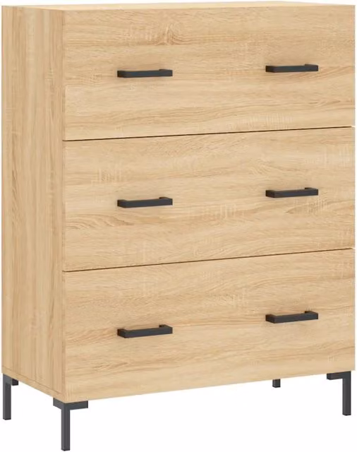 Credenza Buffet da pranzo in Legno Multistrato Rovere Sonoma, L: 69,5 cm, P: 34 cm, H: 90 cm – 1
