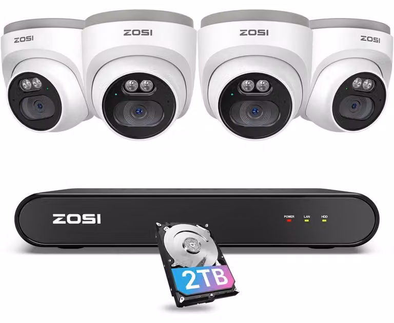 Sistema di videosorveglianza - Kit di monitoraggio - Telecamera CCTV - Videosorveglianza - Registratore video in rete (NVR) a 8 canali