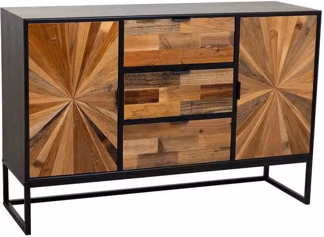 Credenza in legno marrone 120x38x78h cm