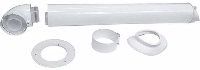Bosch Kit scarico fumi coassiale Ø60/100 Bosch Terminale + curva 60/100mm per scaldabagno BOSCH