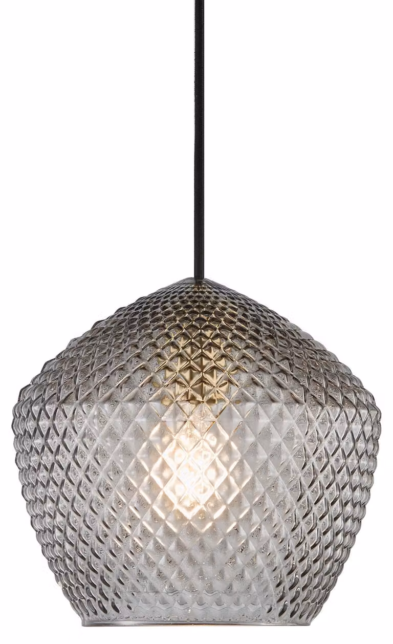 Lampada a sospensione orbitante Ø 23 cm fumo / ottone