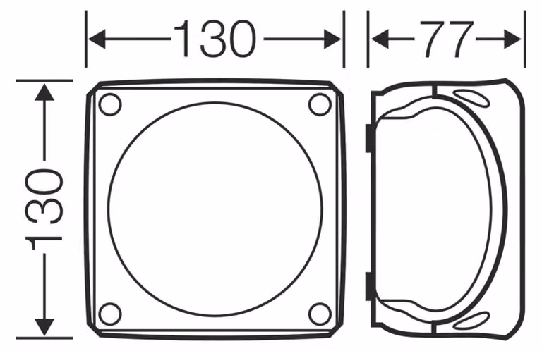 Scatola di derivazione 1,5-6 mm² trifase - Scatola da incasso 130x130 mm WP 0606 G